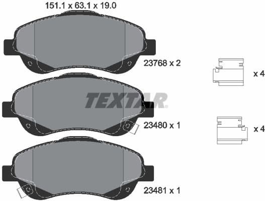 Brake Pad Set, disc brake Q+ 2376802
