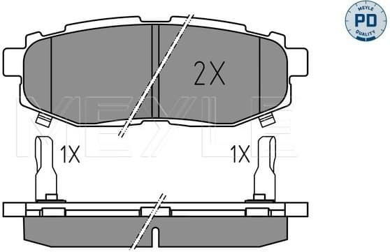 Brake Pad Set, disc brake MEYLE-PD: Advanced performance and design. 025 248 5416/PD