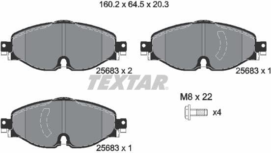 Brake Pad Set, disc brake Q+ 2568303