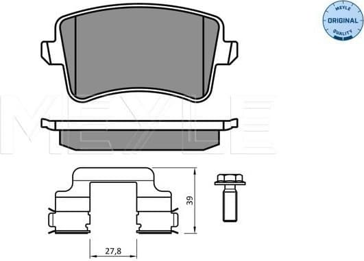 Brake Pad Set, disc brake MEYLE-ORIGINAL: True to OE. 025 246 0617/K2