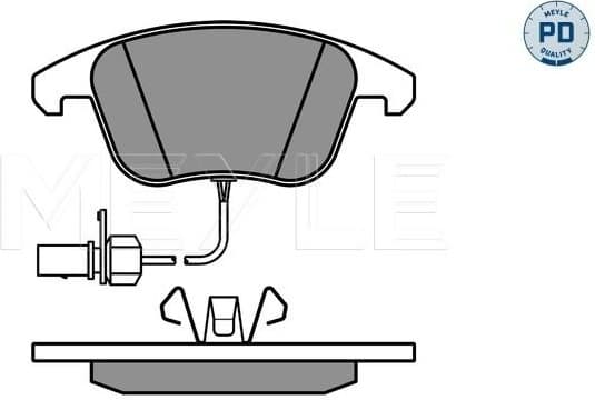 Brake Pad Set, disc brake MEYLE-PD: Advanced performance and design. 025 247 0520/PD