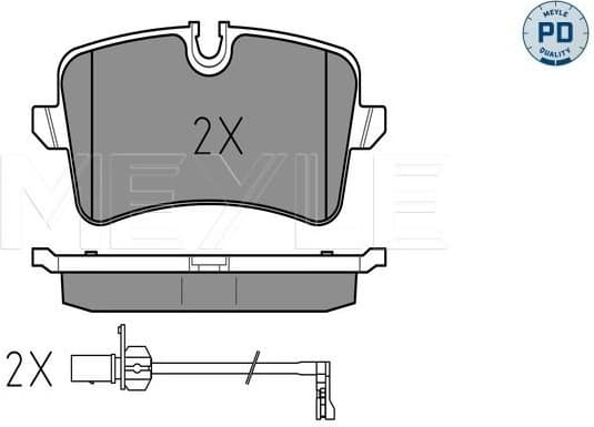 Brake Pad Set, disc brake MEYLE-PD: Advanced performance and design. 025 246 0617/PD