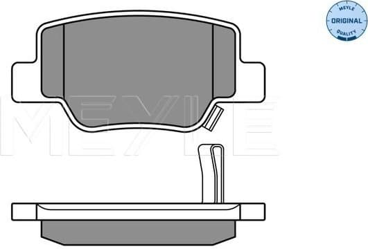 Brake Pad Set, disc brake MEYLE-ORIGINAL: True to OE. 025 249 2616/W