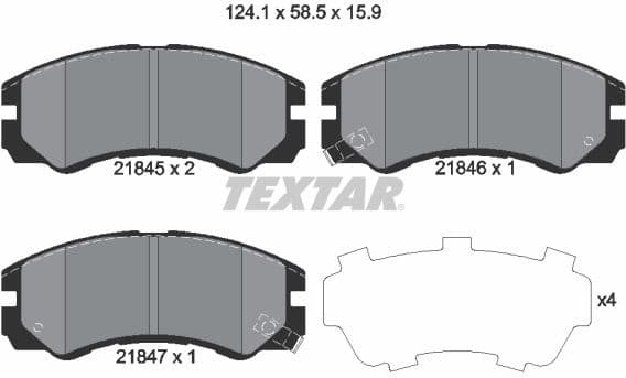 Brake Pad Set, disc brake 2184501