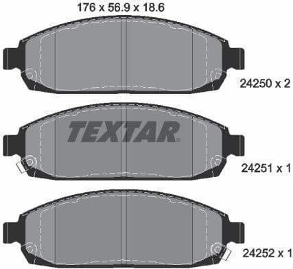 Brake Pad Set, disc brake Q+ 2425001