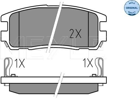 Brake Pad Set, disc brake MEYLE-ORIGINAL: True to OE. 025 218 7514/W