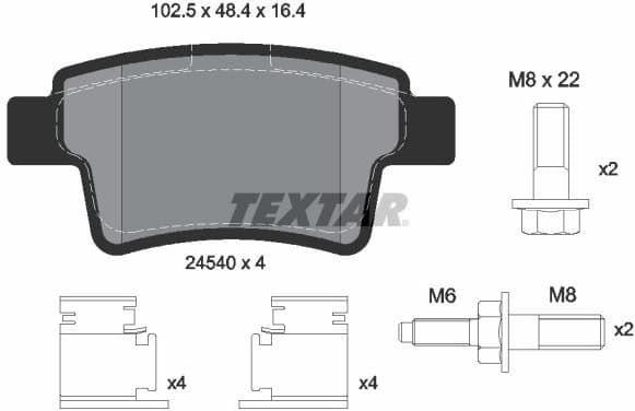 Brake Pad Set, disc brake Q+ 2454001