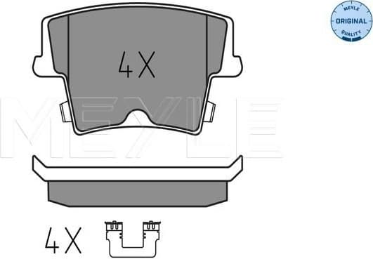 Brake Pad Set, disc brake MEYLE-ORIGINAL: True to OE. 025 241 6318