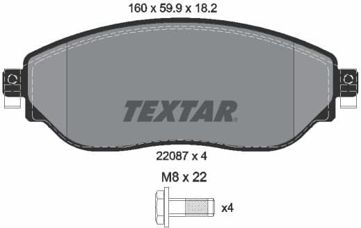 Brake Pad Set, disc brake Q+ 2208701