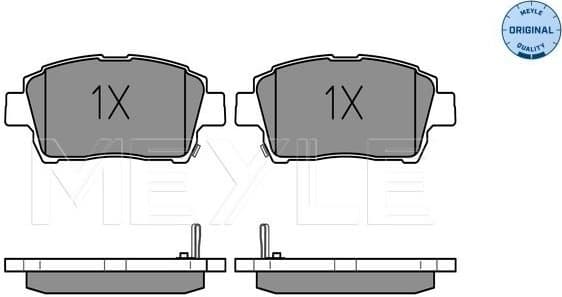 Brake Pad Set, disc brake MEYLE-ORIGINAL: True to OE. 025 235 1017