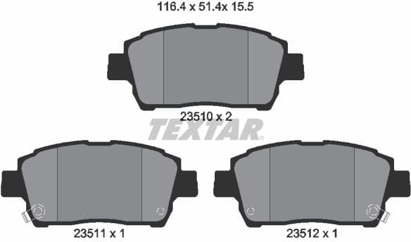 Brake Pad Set, disc brake 2351002