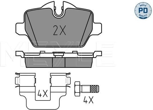 Brake Pad Set, disc brake MEYLE-PD: Advanced performance and design. 025 236 2316/PD