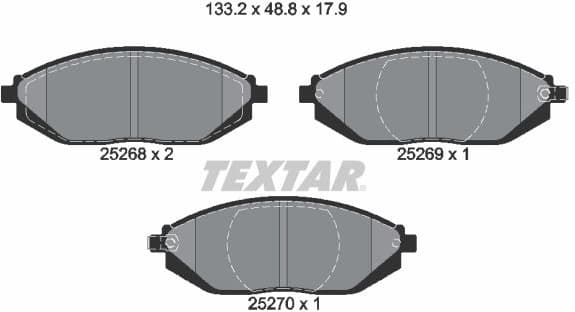 Brake Pad Set, disc brake Q+ 2526801