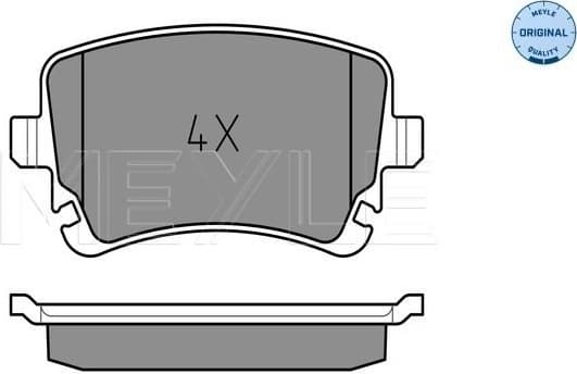 Brake Pad Set, disc brake MEYLE-ORIGINAL: True to OE. 025 233 2617