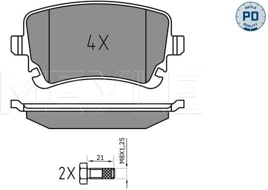 Brake Pad Set, disc brake MEYLE-PD: Advanced performance and design. 025 233 2617/PD