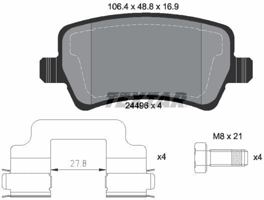 Brake Pad Set, disc brake Q+ 2449601