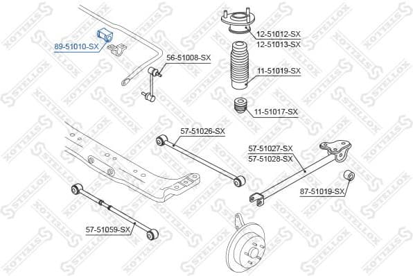 Mounting, stabiliser bar 89-51010-SX - image 2