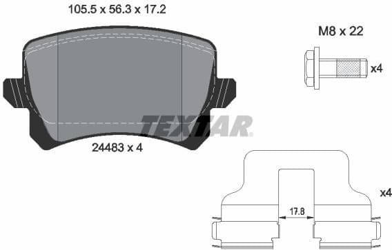 Brake Pad Set, disc brake Q+ 2448301