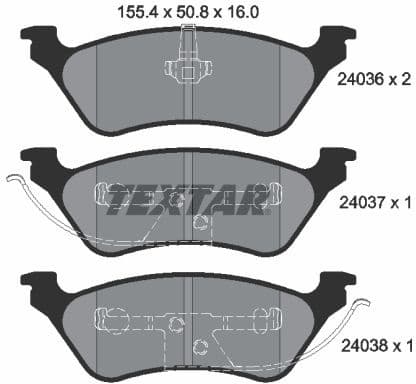 Brake Pad Set, disc brake 2403601