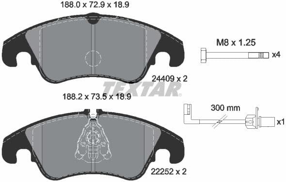 Brake Pad Set, disc brake 2440903