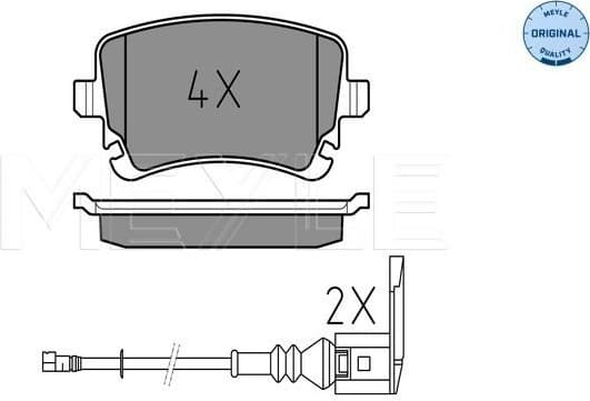 Brake Pad Set, disc brake MEYLE-ORIGINAL: True to OE. 025 233 2617/W