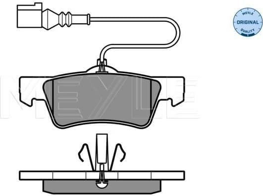 Brake Pad Set, disc brake MEYLE-ORIGINAL: True to OE. 025 243 6719/W