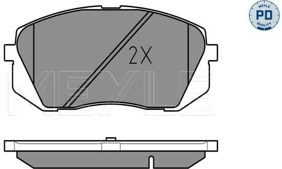 Brake Pad Set, disc brake MEYLE-PD: Advanced performance and design. 025 245 0116/PD - image 2