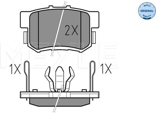 Brake Pad Set, disc brake MEYLE-ORIGINAL: True to OE. 025 242 3114/W