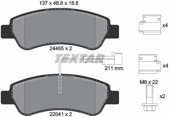 Brake Pad Set, disc brake Q+ 2446503