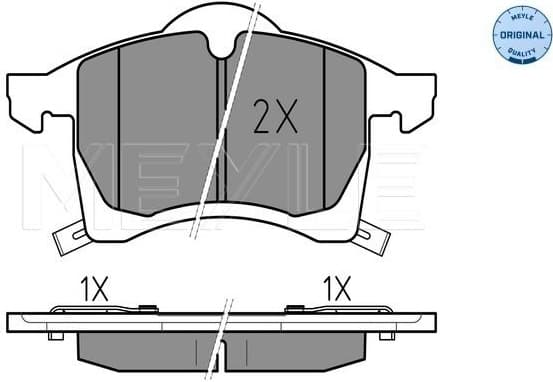 Brake Pad Set, disc brake MEYLE-ORIGINAL: True to OE. 025 230 5719/W - image 2