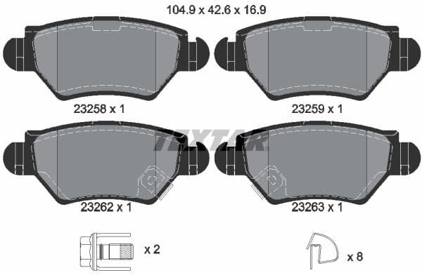 Brake Pad Set, disc brake Q+ 2325803