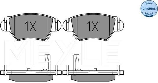 Brake Pad Set, disc brake MEYLE-ORIGINAL: True to OE. 025 232 5817/W