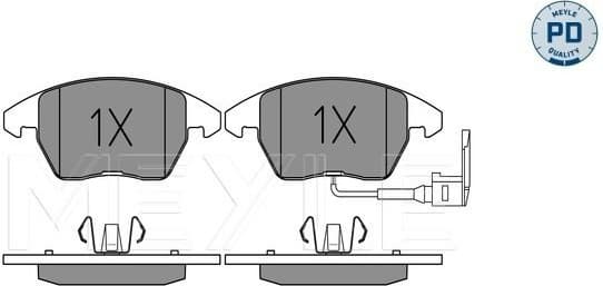 Brake Pad Set, disc brake MEYLE-PD: Advanced performance and design. 025 235 8720/PD