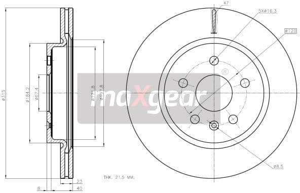 Brake Disc 19-2368 - image 2