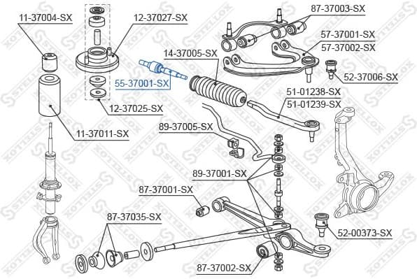 Inner Tie Rod 55-37001-SX - image 2