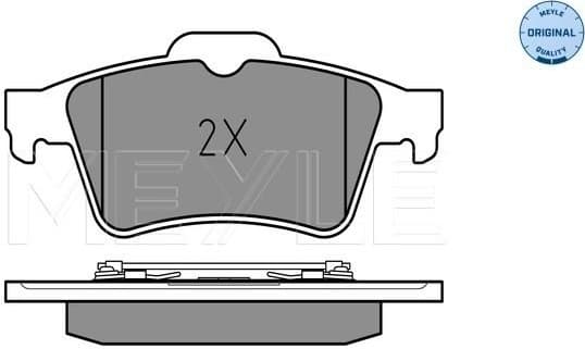 Brake Pad Set, disc brake MEYLE-ORIGINAL: True to OE. 025 234 8216