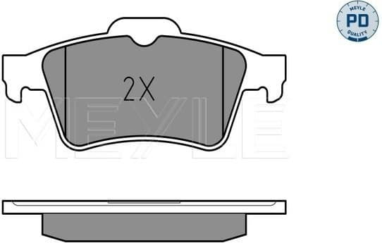 Brake Pad Set, disc brake MEYLE-PD: Advanced performance and design. 025 234 8216/PD - image 2