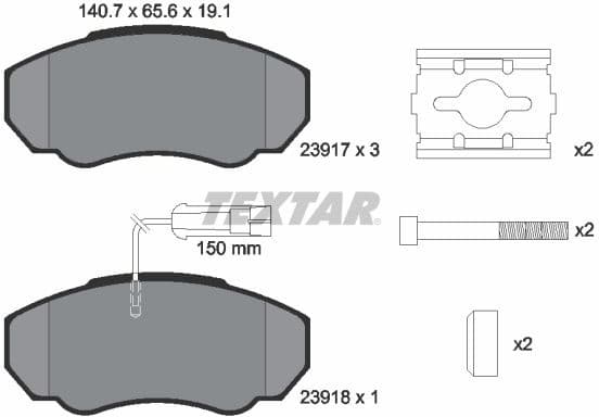 Brake Pad Set, disc brake Q+ 2391701