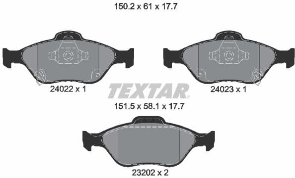 Brake Pad Set, disc brake 2402201