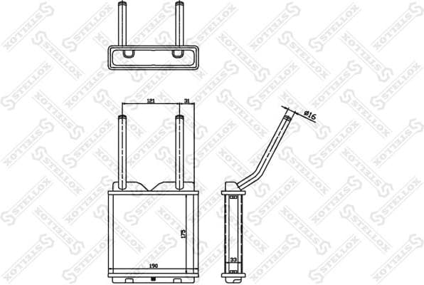 Heat Exchanger, interior heating 10-35010-SX