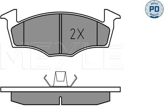 Brake Pad Set, disc brake MEYLE-PD: Advanced performance and design. 025 218 6619/PD - image 2