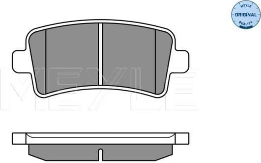 Brake Pad Set, disc brake MEYLE-ORIGINAL: True to OE. 025 244 2116/W