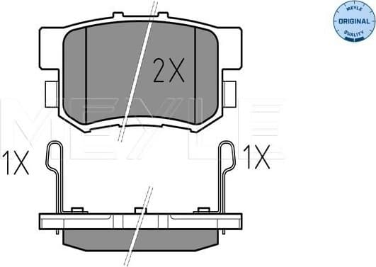 Brake Pad Set, disc brake MEYLE-ORIGINAL: True to OE. 025 217 1914/W