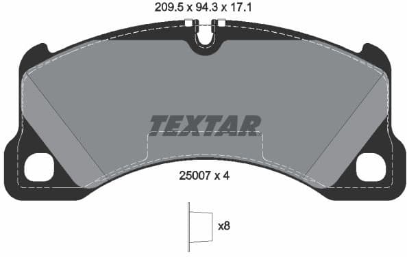 Brake Pad Set, disc brake 2500701