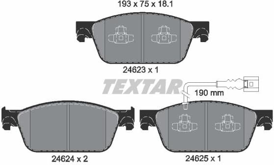 Brake Pad Set, disc brake Q+ 2462301
