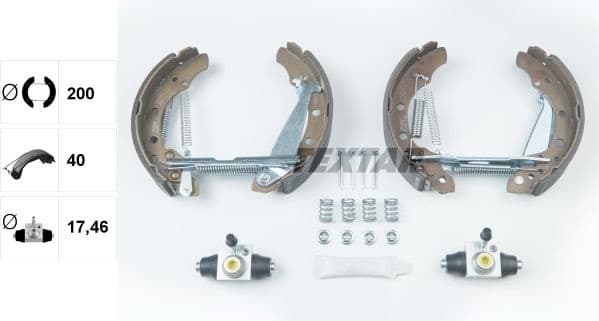 Brake Shoe Set Shoe Kit Pro 84044706