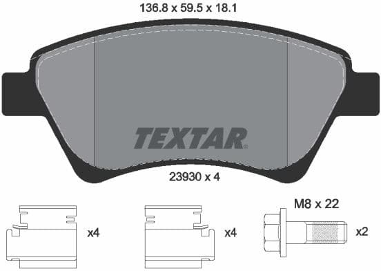 Brake Pad Set, disc brake Q+ 2393001