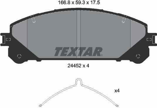 Brake Pad Set, disc brake 2445201