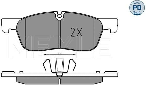 Brake Pad Set, disc brake MEYLE-PD: Advanced performance and design. 025 221 4519/PD