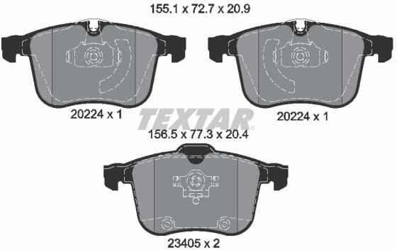 Brake Pad Set, disc brake Q+ 2022401